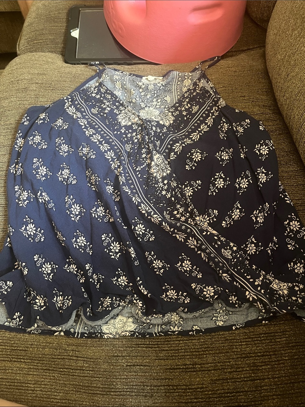 Floral Navy Spaghetti-Strap Camisole